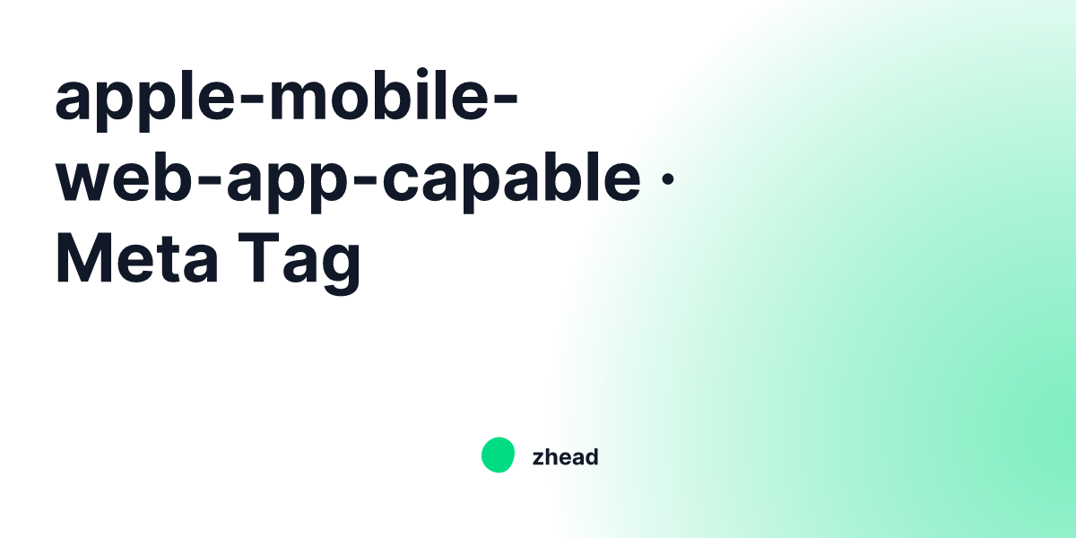 html meta apple mobile web app capable